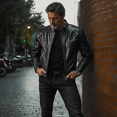 Herren-Lederjacke Moderne Eleganz und Komfort